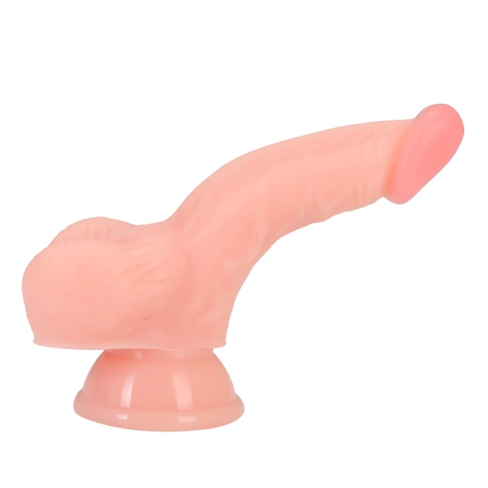 #XM224 - 17 Cm Vantuzlu Gerçekçi Eğik Dildo Penis