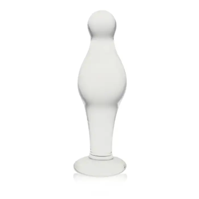 #GS16 - 11,3 cm Pürüzsüz Boğumlu Cam Anal Tıkaç
