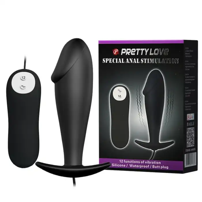 #B1260 - 12 Fonksiyon Kumandalı 10 cm Titreşimli Anal Plug