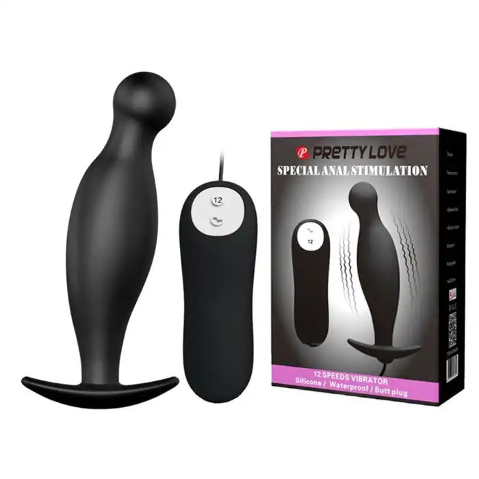 #B1261 - 12 Fonksiyon Kumandalı 11,7 cm Titreşimli Anal Plug