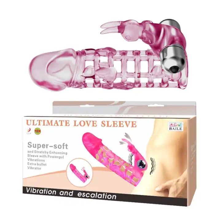 #B1251 - 13 cm Klitoris Uyarıcılı Titreşimli Penis Kılıfı