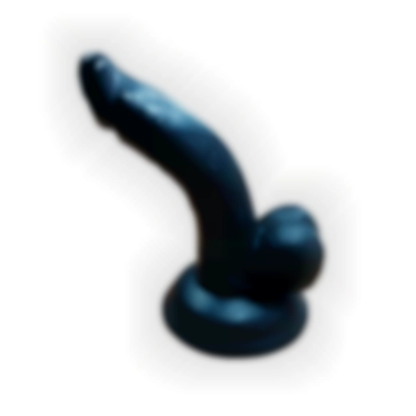 #PX033S - 13 cm Realistik Zenci Siyah Dildo Penis