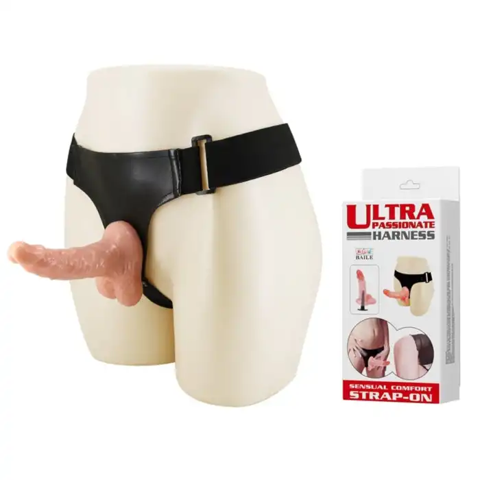 #BDM22007 - 15 cm Belden Bağlamalı İçi Dolu Strapon Penis