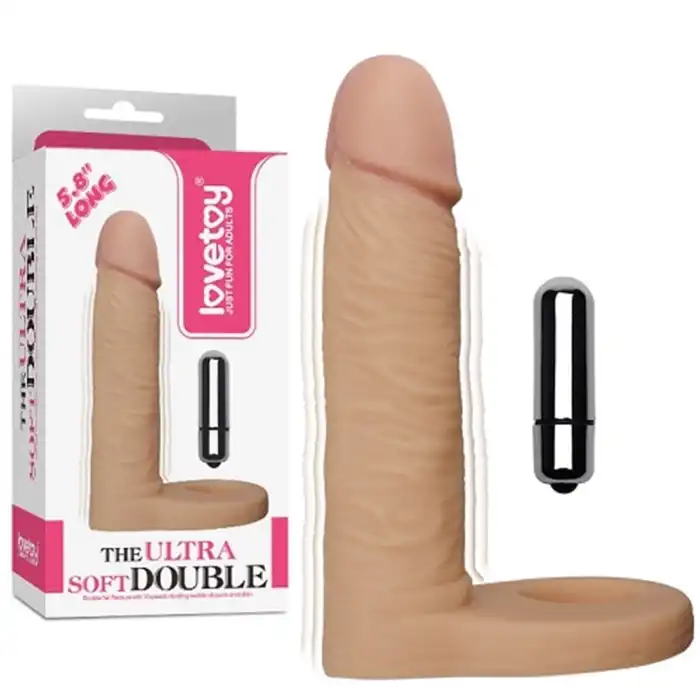 #LV1131 - 15 cm Realistik Titreşimli Anal Dildo Penis Halkası