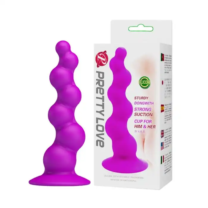 #BDM1415 - 15 cm Sıralı Boğumlu Anal Açıcı Plug
