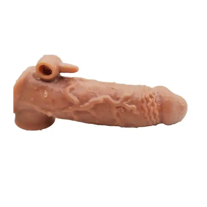 #BDM1110 - 15 cm Titreşimli Realistik Penis Kılıfı