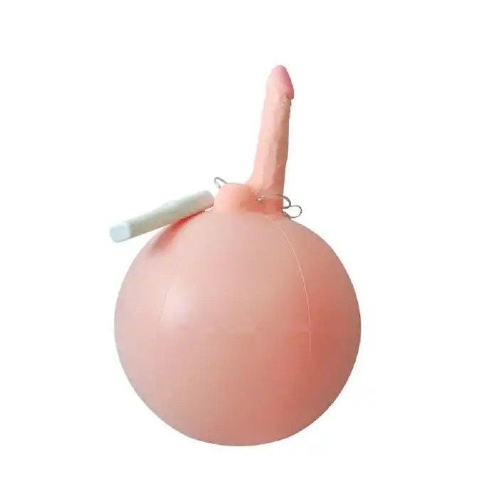 #BDM1112 - 16 cm Realistik Titreşimli İnflatable Pilates Toplu Vibratör Penis