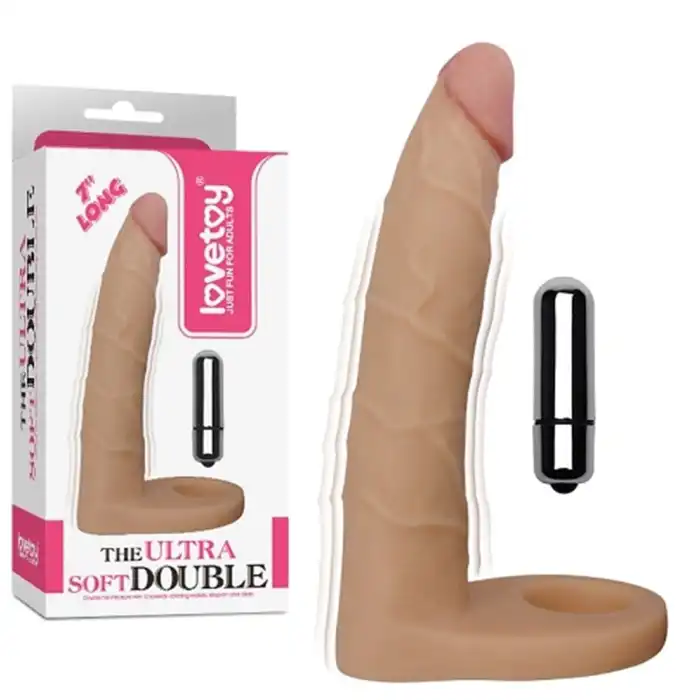 #LV1133 - 17,8 cm Realistik Titreşimli Anal Dildo Penis Halkası