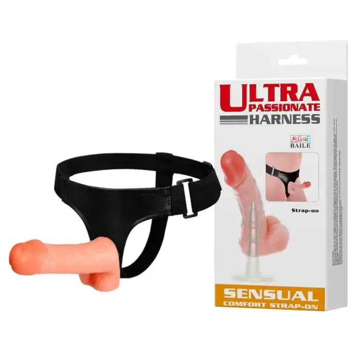 #B1086 - 19 cm Testisli Belden Bağlamalı Penis