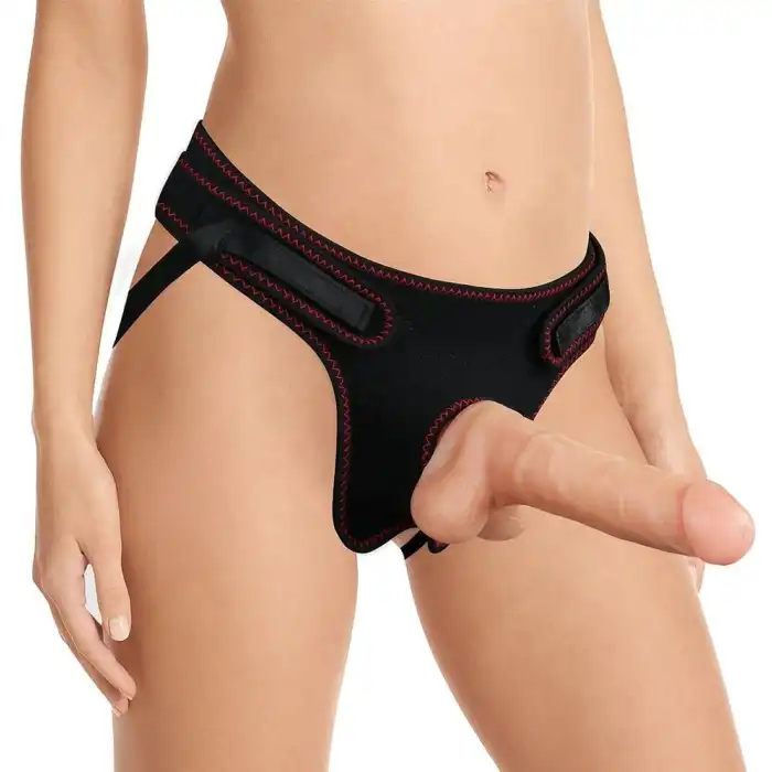 #LV715007 - 20 cm Belden Bağlamalı İçi Dolu Strapon Dildo