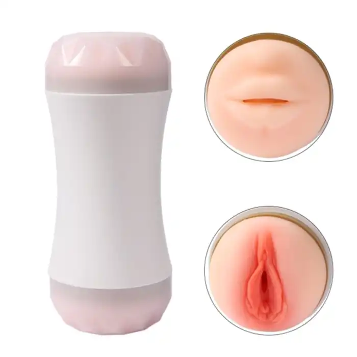 #BDM7013 - 20 cm Çift Taraflı Realistik Suni Oral Vajinal Mastürbatör
