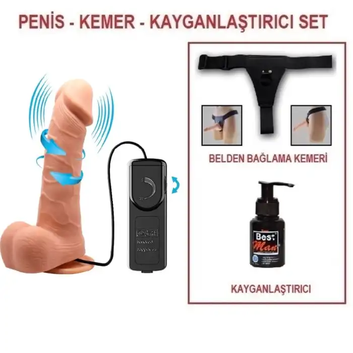 #BDM8015B - 20 cm Kumandalı Belden Bağlamalı 360° Oynar Başlı Titreşimli Vibratör