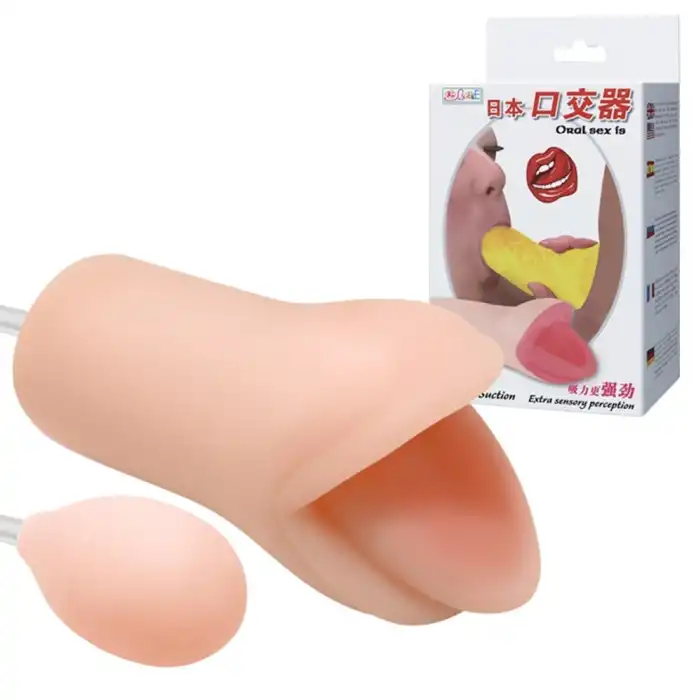 #BDM9074 - 3 Boyutlu Emme Pompalı Suni Oral Mastürbatör