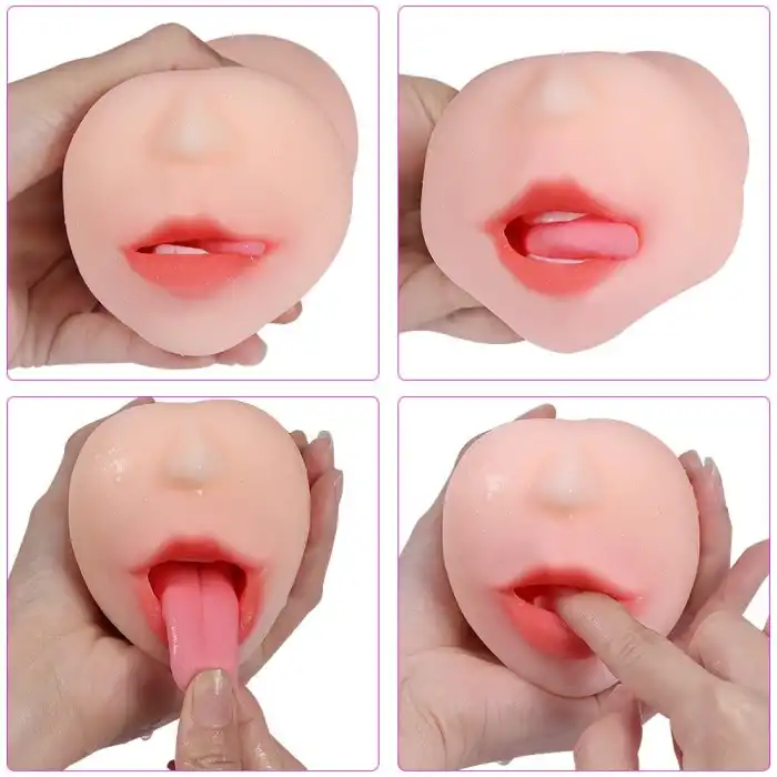 #BDM1295 - 3 Boyutlu Suni Oral Mastürbatör - Beauty Nose