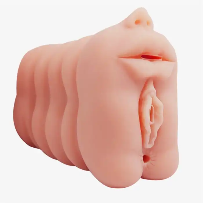#BDM9195 - 3 İşlevli 3D Realistik Suni Oral Vajinal Anal Mastürbatör