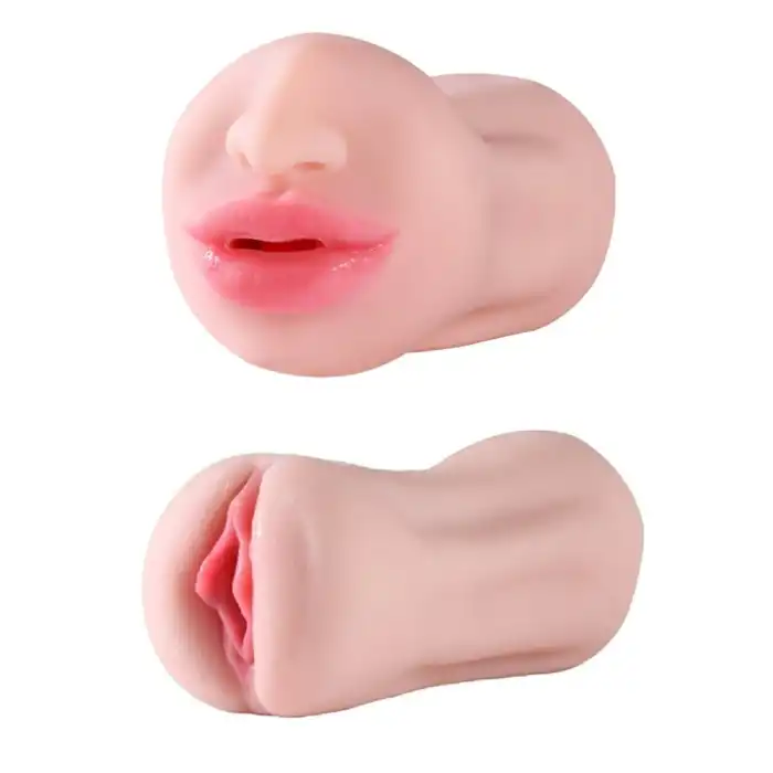 #BDM6072 - 3 Boyutlu Suni Oral Vajinal Mastürbatör - Nicoler