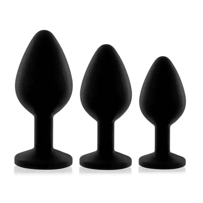 #BDM009S - 3 Parçalı Mücevherli Anal Plug Seti