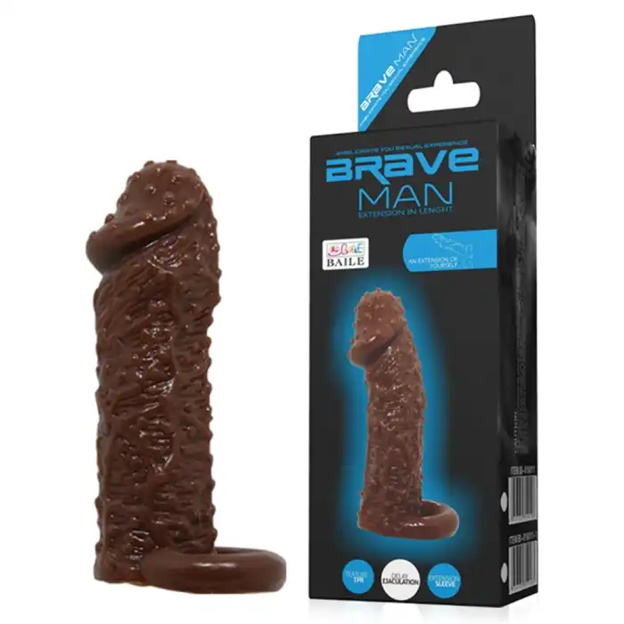 #BDM1613 - 4 cm Uzatmalı Damarlı Penis Kılıfı