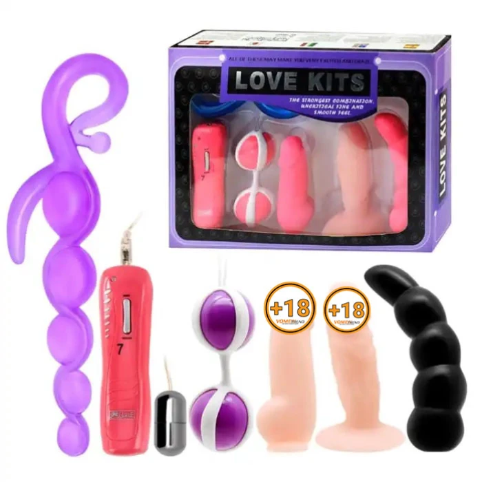 #B1042 - 5li Anal Vajinal Titreşimli 5li Vibratör Seti - Love Kits