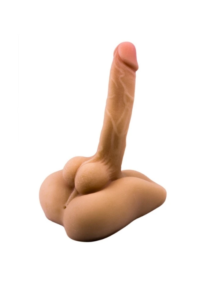 #C-8214 - Gerçekçi Büyük Penisli Anal ve Dildo Özellikli Yarım Vücut Mastürbatör