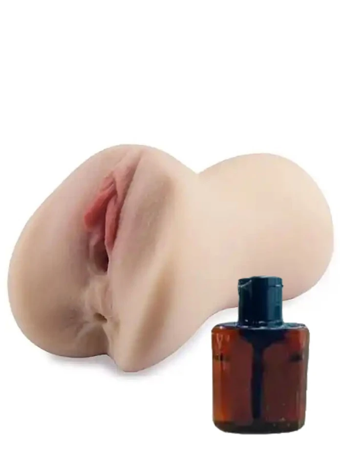 #LJ4118-1 - Anal ve Vajinal Çift Girişli Mastürbatör Kayganlaştırıcı Hediyeli