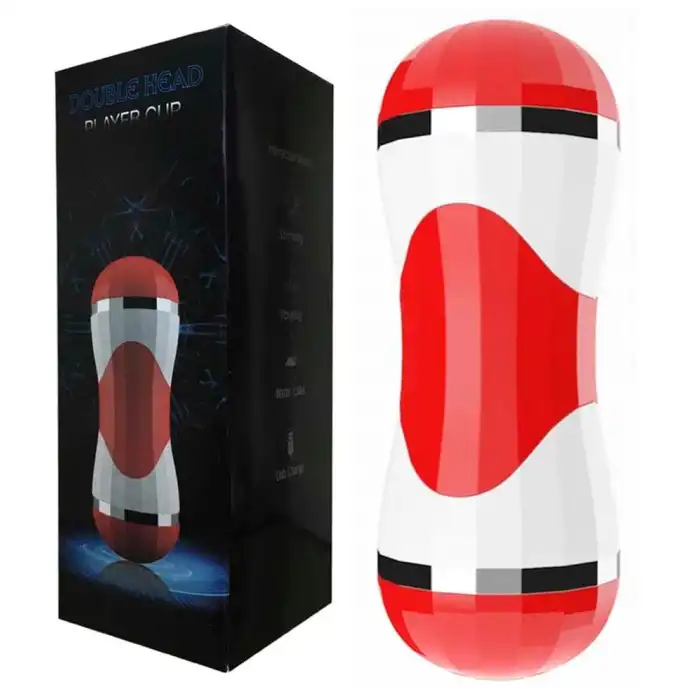 #BDM7017 - Çift Taraflı Fener Tipi Realistik Suni Vajinal ve Oral Mastürbatör