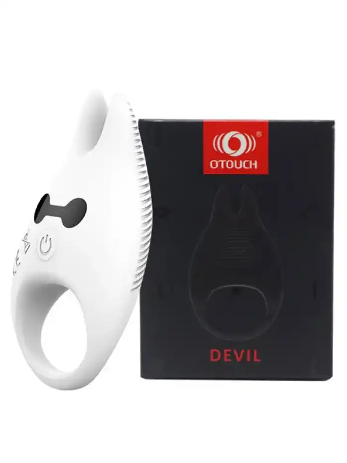 #AMOTQ1 - Diablo Led Işıklı Şarjlı Titreşimli Penis Halkası