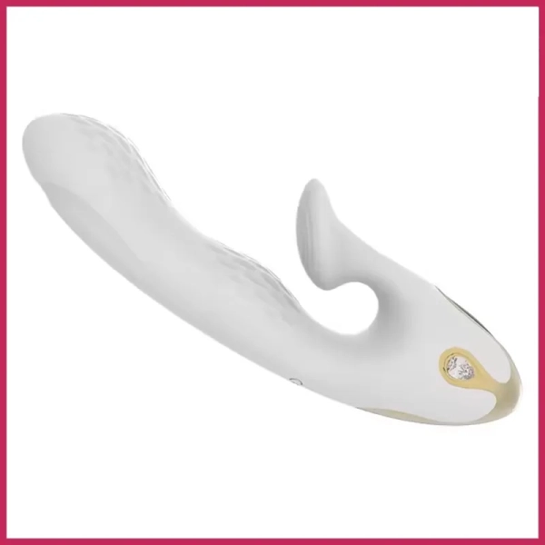 #SV033Beyaz - USB Şarjlı Isıtmalı G-Spot Uyarımlı Su Geçirmez Vibratör Beyaz