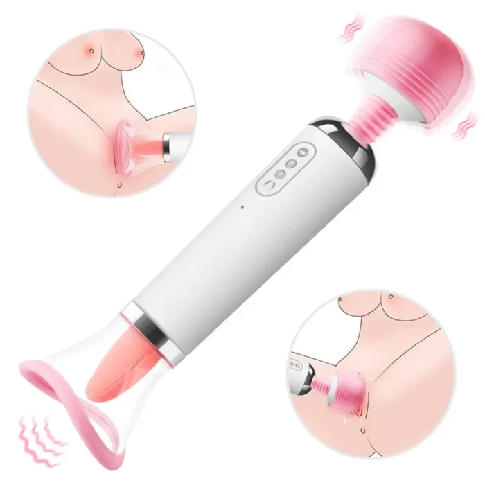 #GSV-104 - Emme ve Yalama Fonksiyonlu 3’ü 1 Arada Wand Vibratör