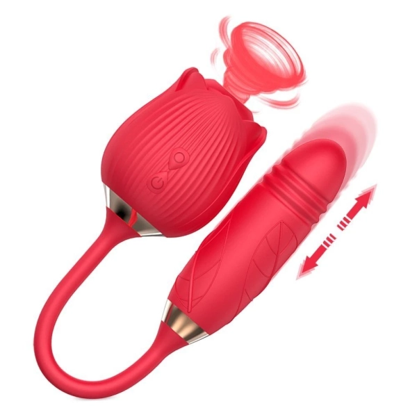 #XM334 - Rose Emiş Güçlü ve İleri Geri Hareketli Gül Vibratör