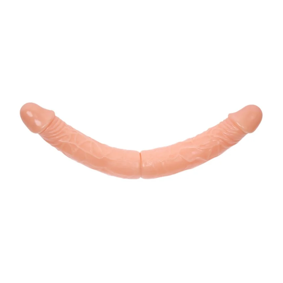 #627 - 36 cm Çift Taraflı Realistik Dildo Anal Vajinal Penis