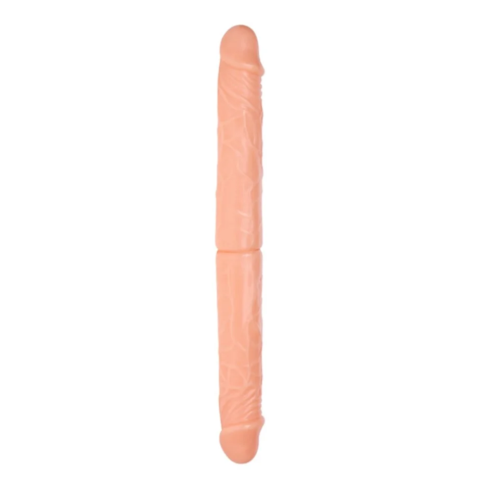 #629 - 36 cm Çift Taraflı Realistik Dildo Anal Vajinal Penis