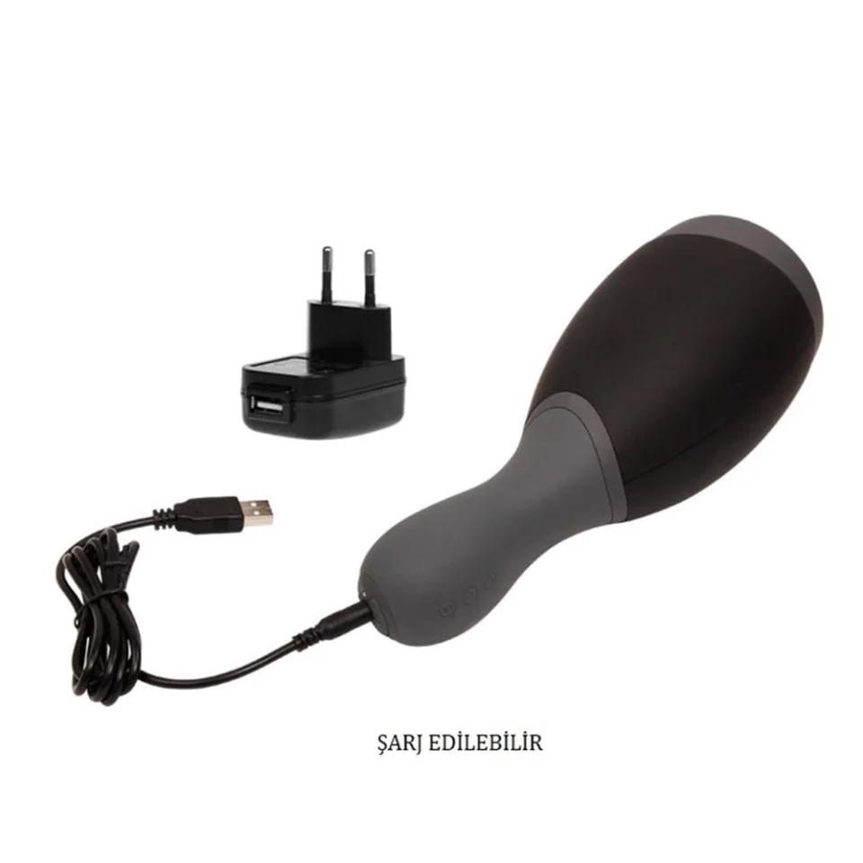 #6983 - Usb Şarjlı Süper Emiş Güçlü Titreşimli Suni Vajina Mastürbatör