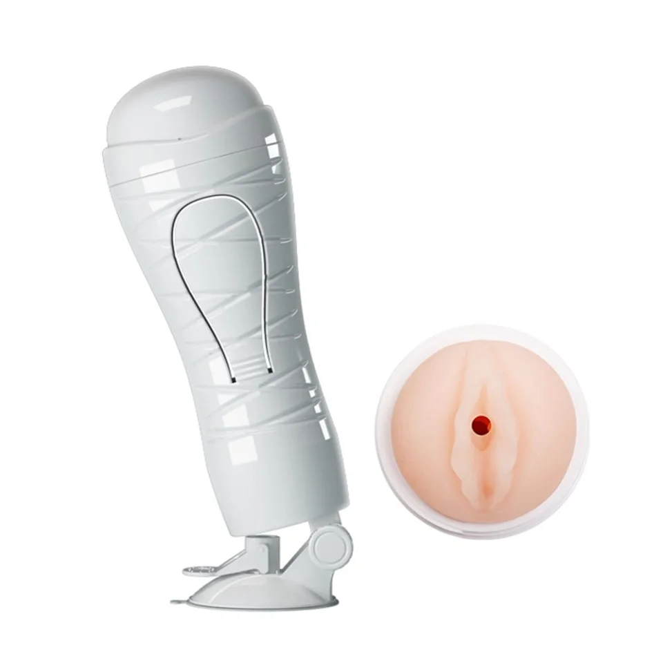 #7066 - USB Şarjlı 12 Titreşimli Realistik Suni Vajina Erkek Mastürbatör