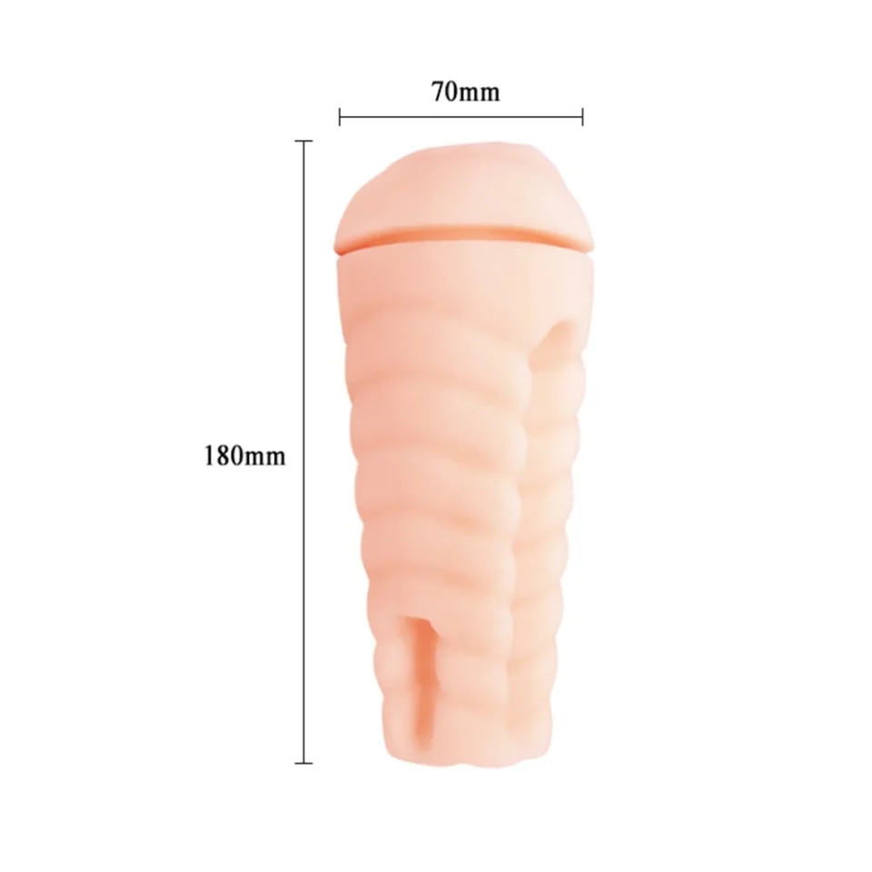 #7160 - 12 Fonksiyonlu USB Şarjlı Sesli Titreşimli Realistik Suni Vajina Erkek