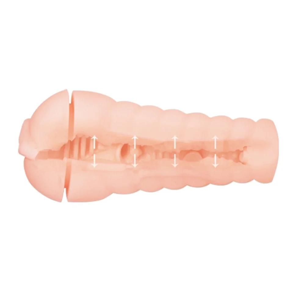 #7161 - 12 Fonksiyonlu USB Şarjlı Sesli Titreşimli Realistik Suni Vajina Erkek