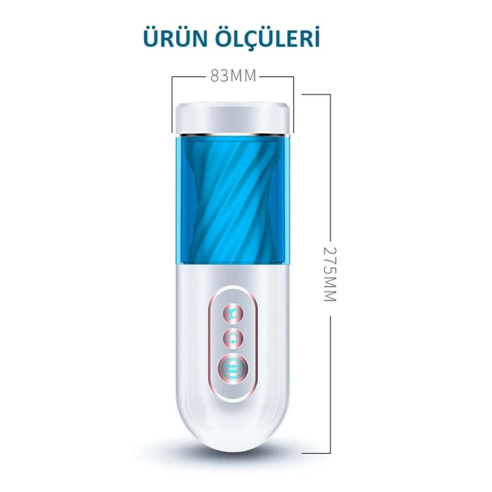 #7324 - USB Şarjlı Emme Modlu Sesli Teknolojik Mastürbatör