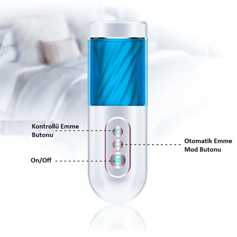 #7329 - USB Şarjlı Emme Modlu Sesli Teknolojik Mastürbatör