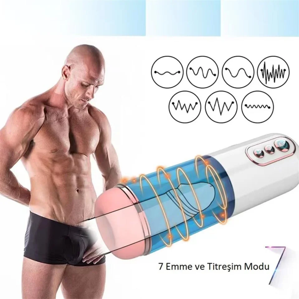 #7330 - USB Şarjlı Emme Modlu Sesli Teknolojik Mastürbatör