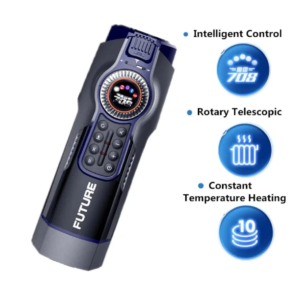 #7371 - USB Şarjlı Sesli Isıtmalı Titreşimli Masturbatör - Leten Future 708