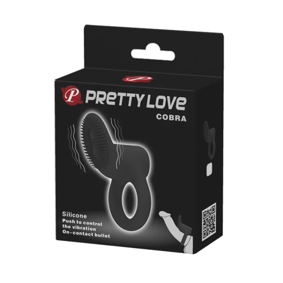 #7491 - Klitoral Uyarıcılı Güçlü Titreşimli Penis Halkası - Cobra