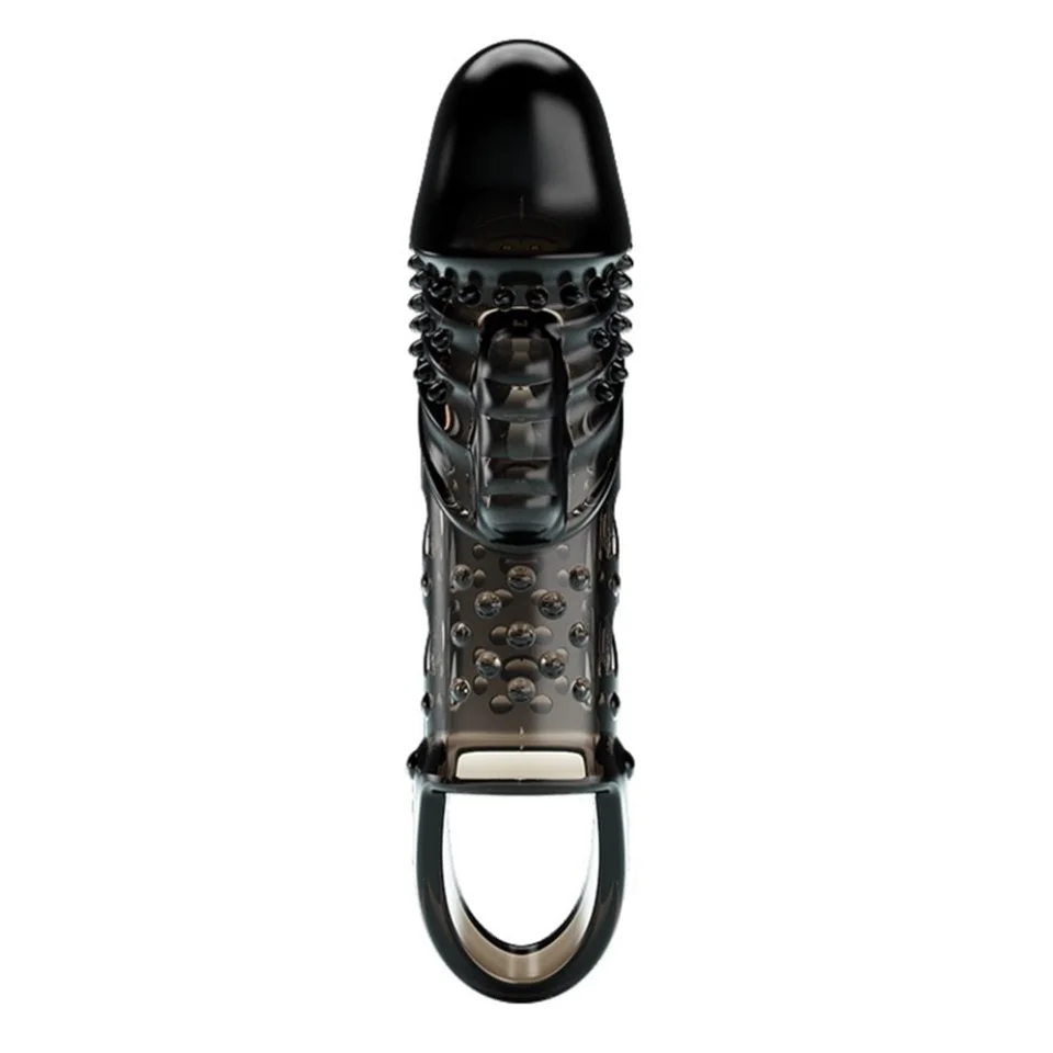 #7531 - 2,5 cm Dolgu Uzatmalı Titreşimli Penis Kılıfı Prezervatif Vibratör