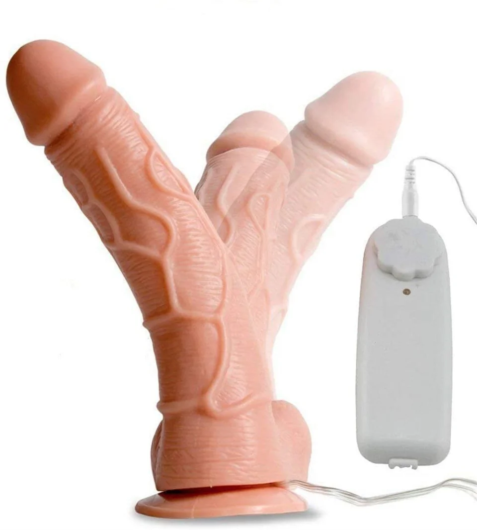 #682 - 14 cm Kumandalı Gerçekçi Titreşimli Dildo Vibratör Penis
