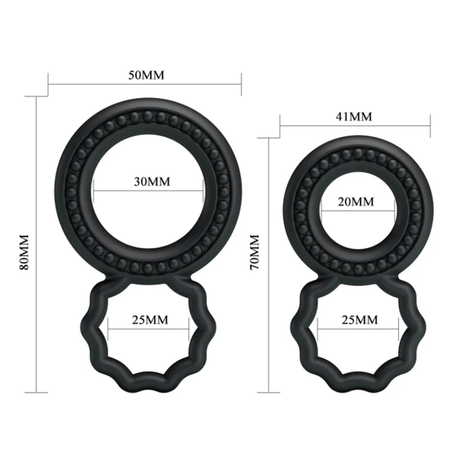 #7717 - Ring 2li Tırtıklı Penis Halkası