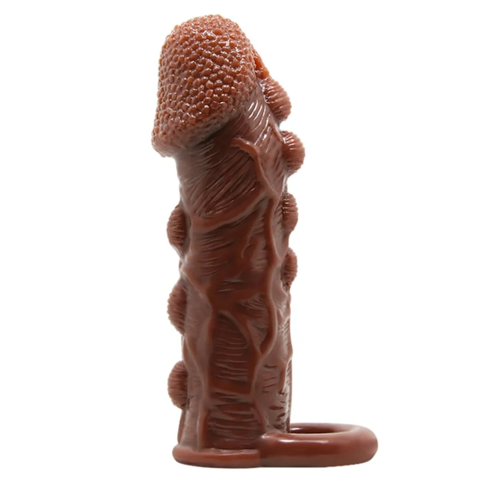 #7732 - 3 cm Uzatmalı Damarlı Penis Kılıfı