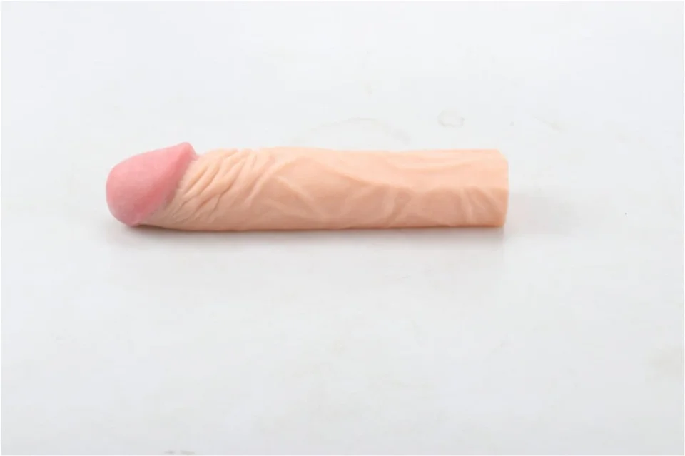 #7746 - 3,5 cm Dolgulu Realistik Penis Kılıfı