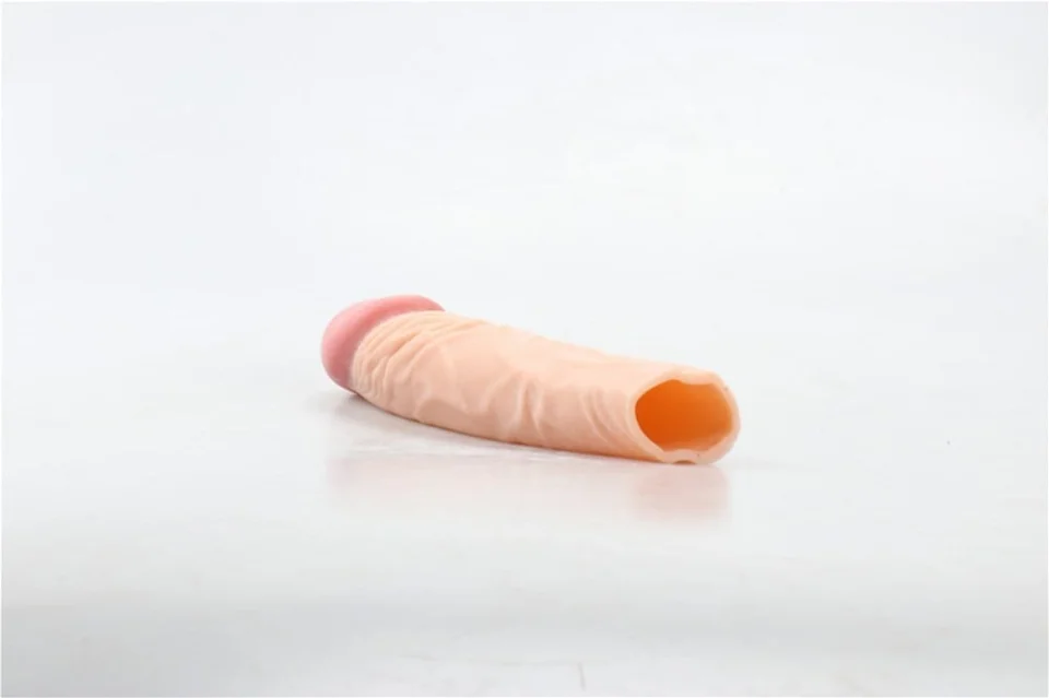 #7748 - 3,5 cm Dolgulu Realistik Penis Kılıfı