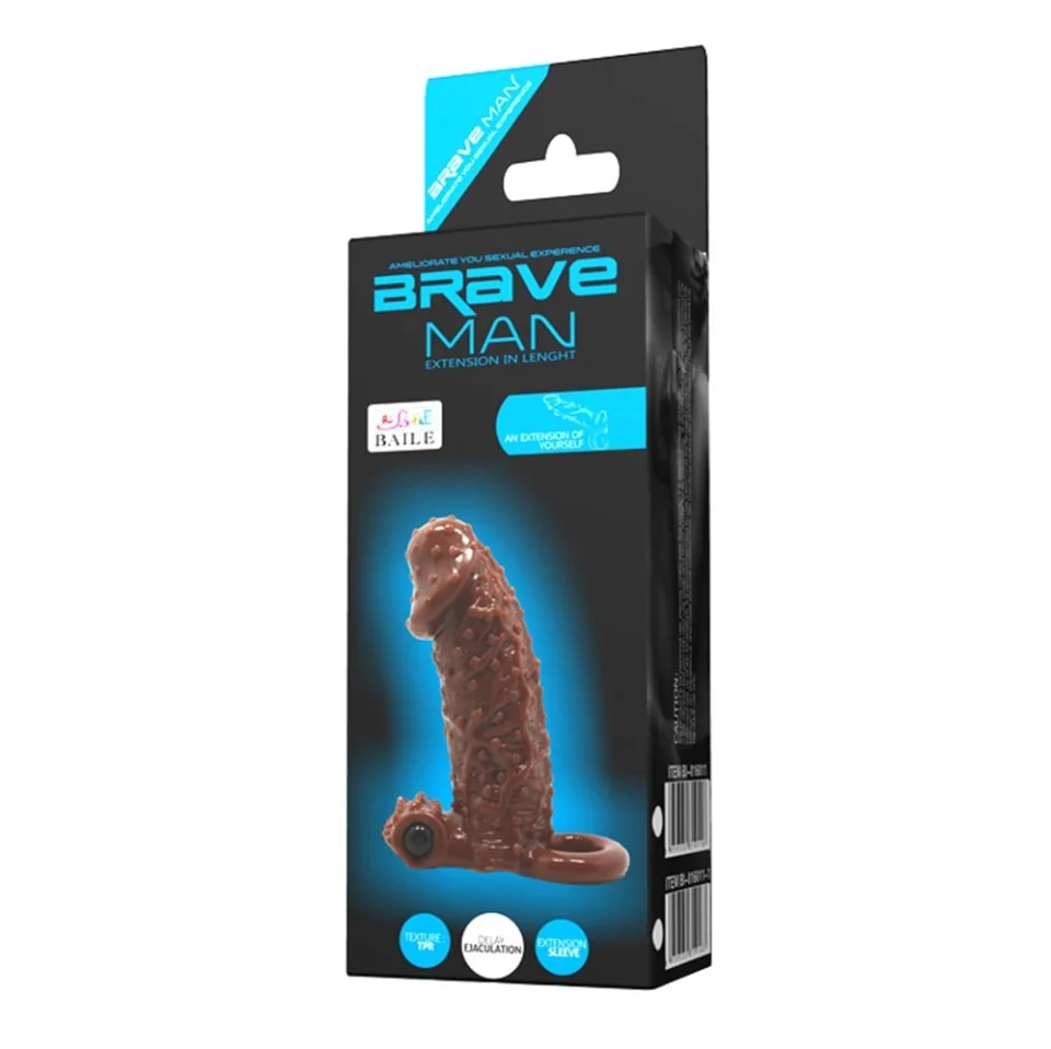 #7751 - 4 cm Uzatmalı Titreşimli Tırtıklı Penis Kılıfı