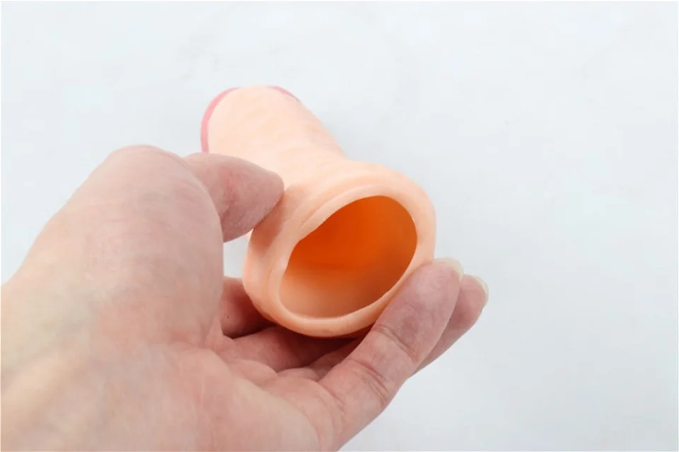 #7760 - 3,5 cm Dolgulu Realistik Penis Kılıfı