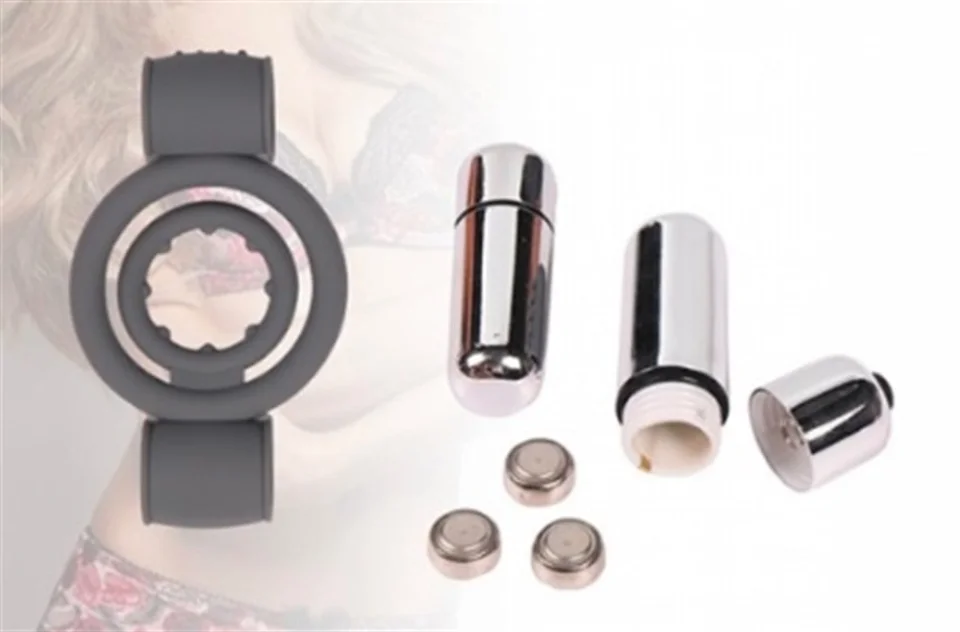 #7826 - Çift Titreşimli Silikon Penis Halkası